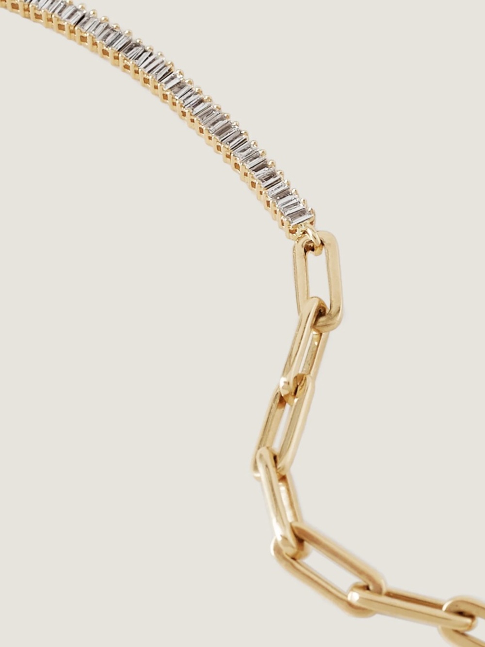 KINN Serena Baguette Tennis Link Bracelet Diamond - Picture 6 of 6